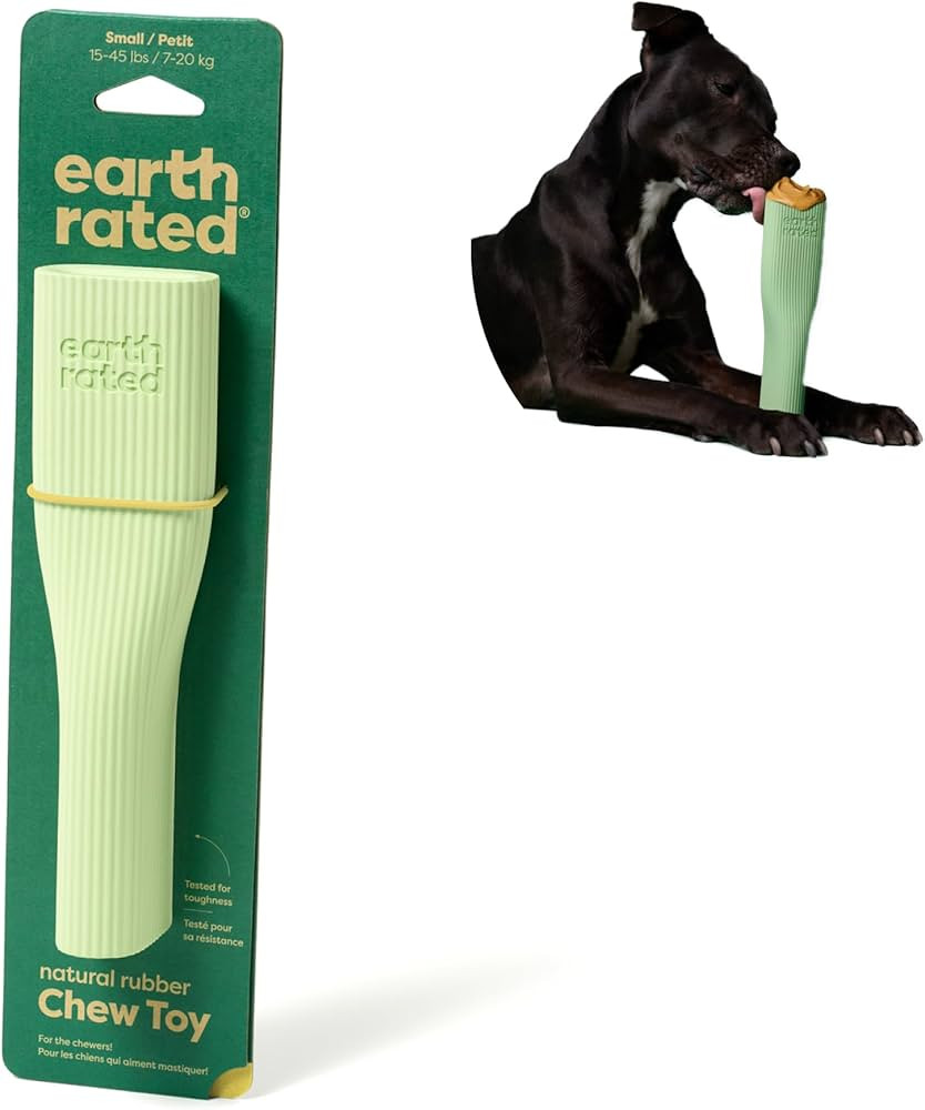 Earth Rated Dog Chew Toy, Durable and Natural Rubber Toy for Small, Medium, and Large Dogs, Keeps... | Amazon (US)
