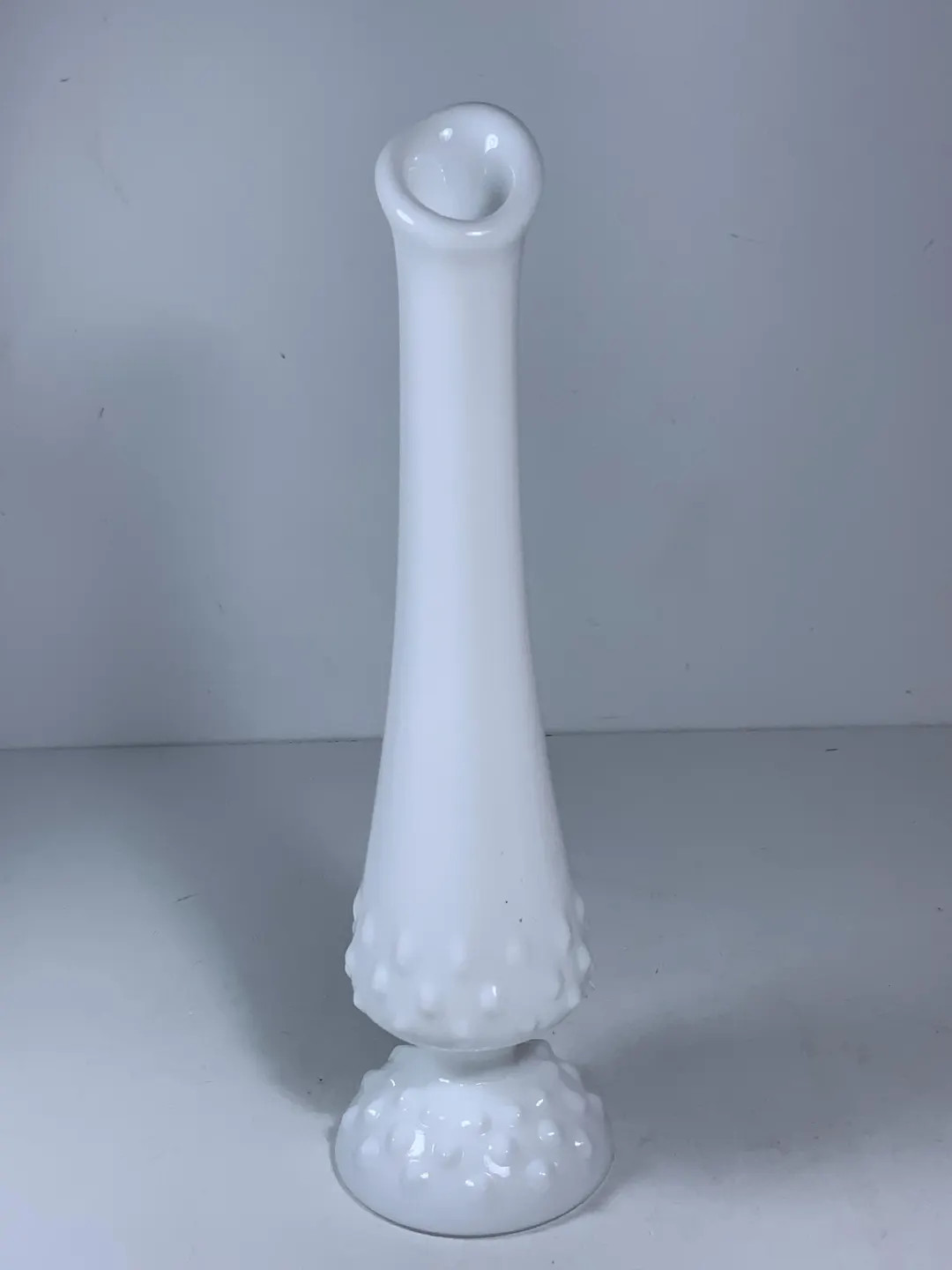 Vintage Fenton Milk Glass Hobnail Bud Swung Vase 9 in. | Etsy (US)