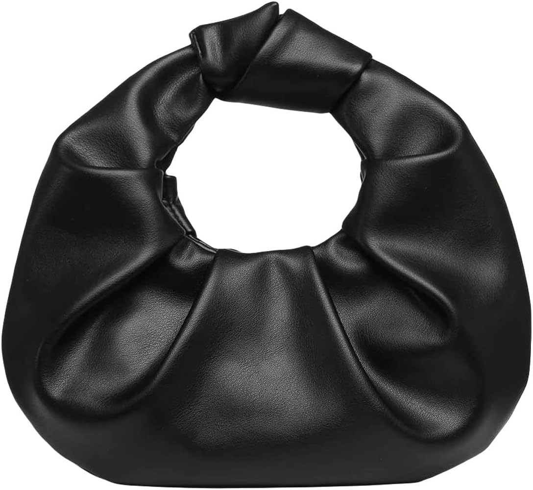Verdusa Women's Ruched PU Leather Hobo Handbag Clutch Purse | Amazon (US)