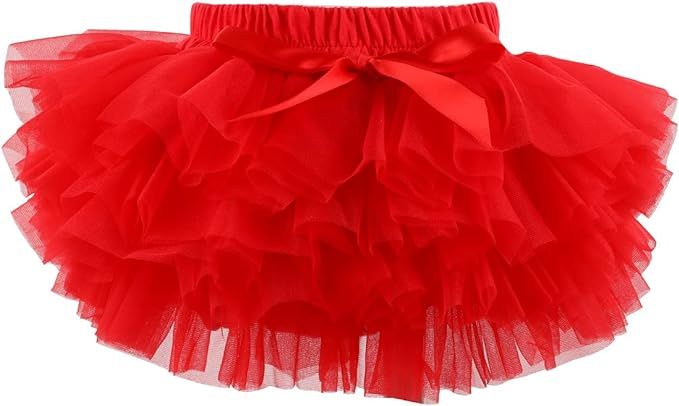 Slowera Baby Girls Fluffy Soft and Smooth Tutu Skirt with Diaper Cover | Amazon (US)