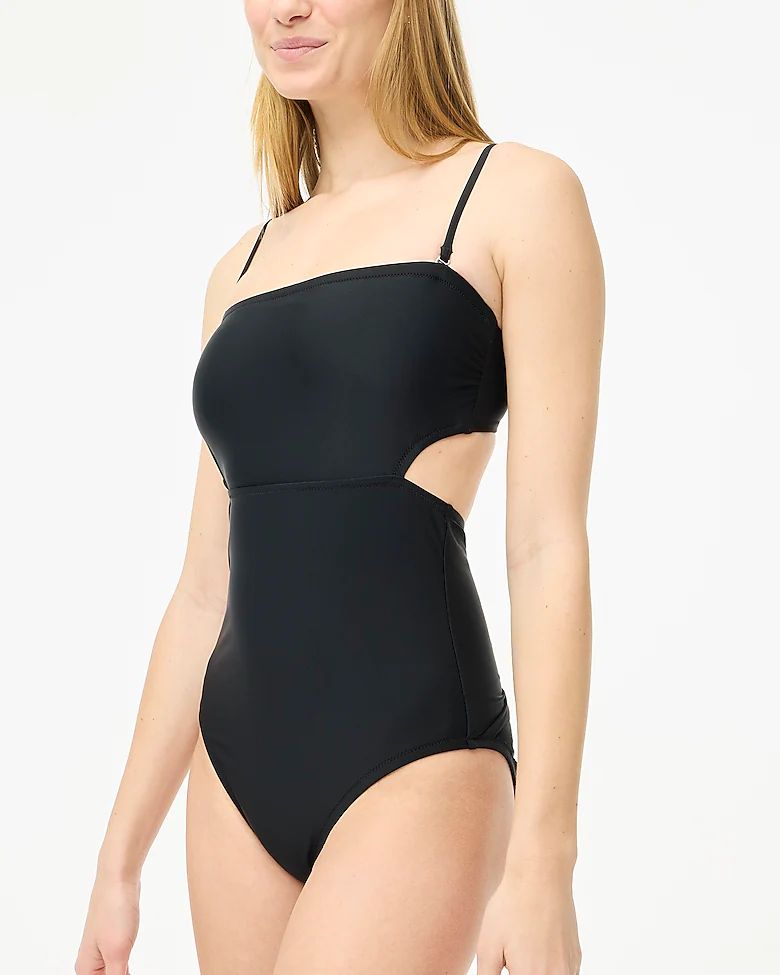 Tie-back cutout one-piece swimsuit | J.Crew Factory