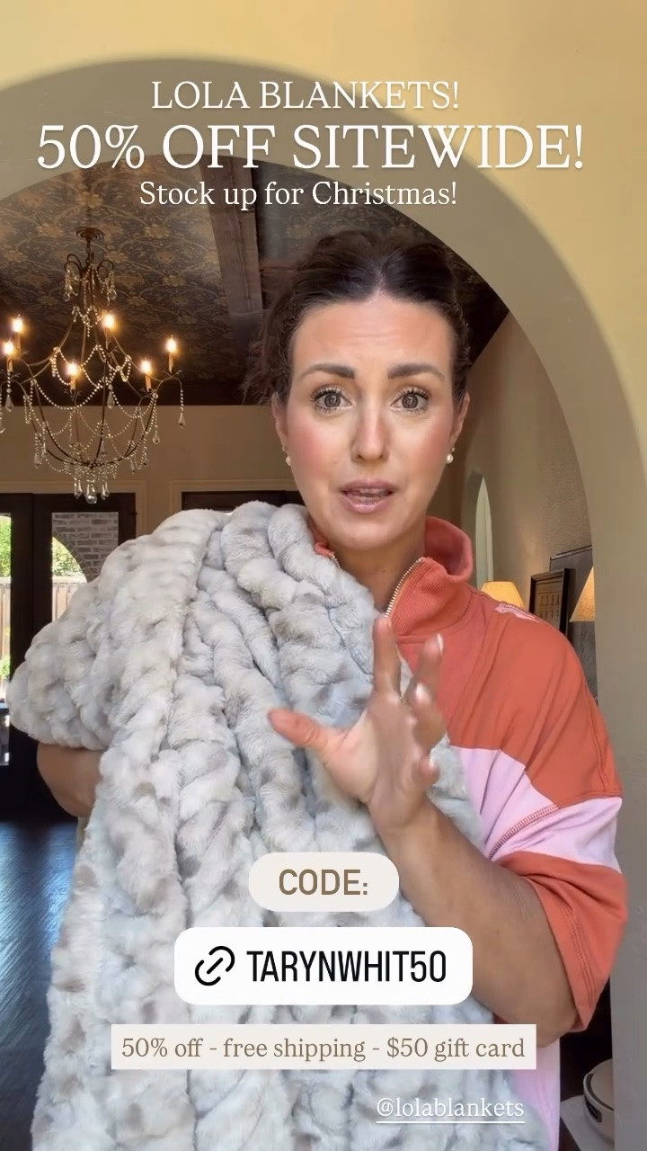 CODE: TARYNWHIT50 for 50% off - free shipping - $50 gift card LOLA BLANKETS!

#LTKHome #LTKSaleAlert