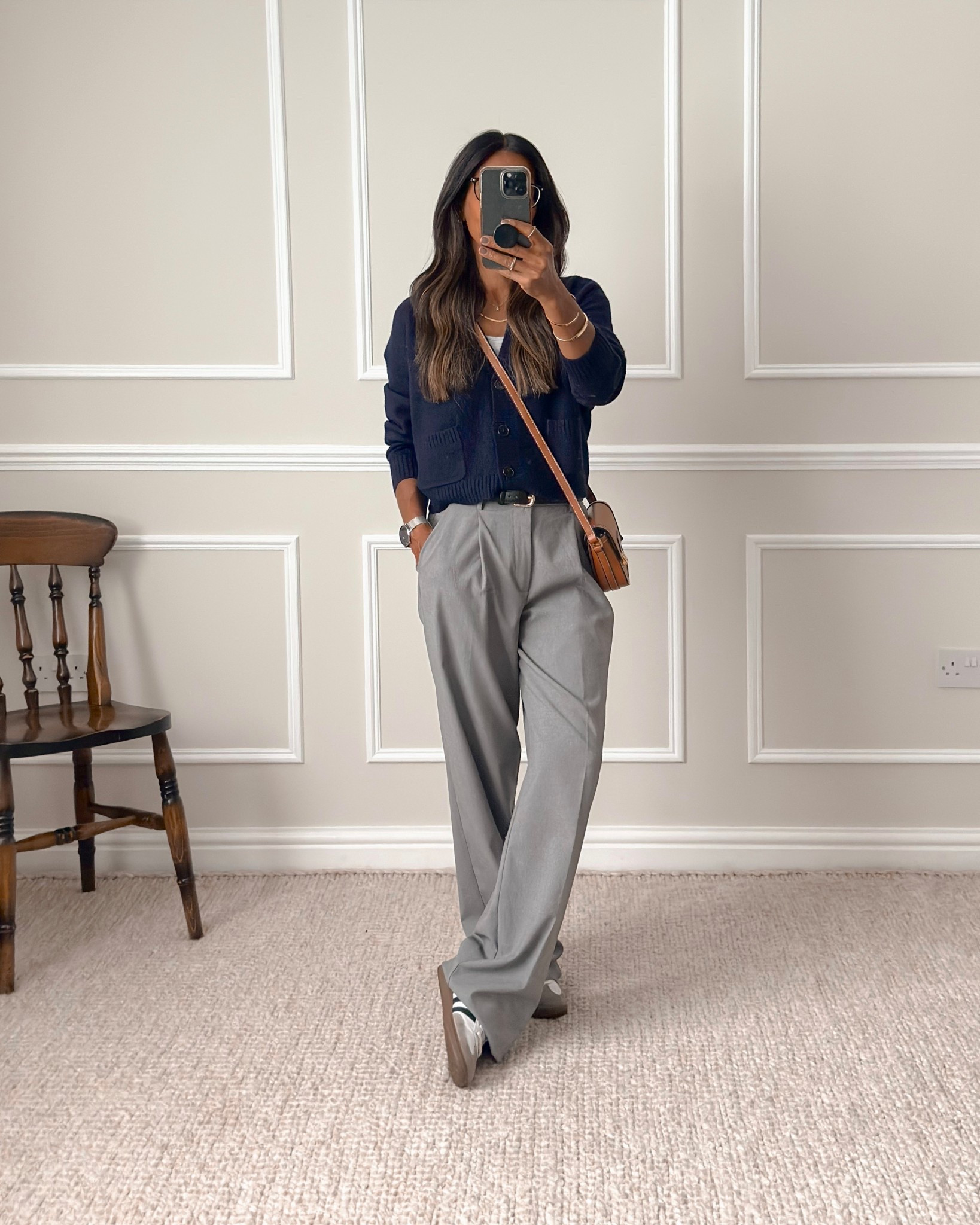 Navy cardigan - wearing size XS as quite oversized. Also tagging another option that I also own but doesn’t have pockets. Again, recommend sizing down.

Trousers - wearing UK size 8. I picked these up from Stradivarius last year. They’re no longer available but I picked  up a few pairs from H&M that are identical so linking for you as they have the same colour as mine too. 

#LTKeurope #LTKautumn #LTKuk