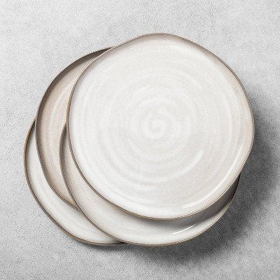 10.5" 4pk Stoneware Reactive Glaze Dinner Plate Set Gray - Hearth & Hand™ with Magnolia: Farmhouse Style, Microwave Safe | Target