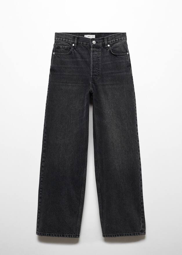 Wideleg mid-rise jeans -  Women | Mango United Kingdom | MANGO (UK)