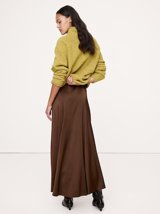 Stretch-Satin Maxi Skirt | Banana Republic (US)