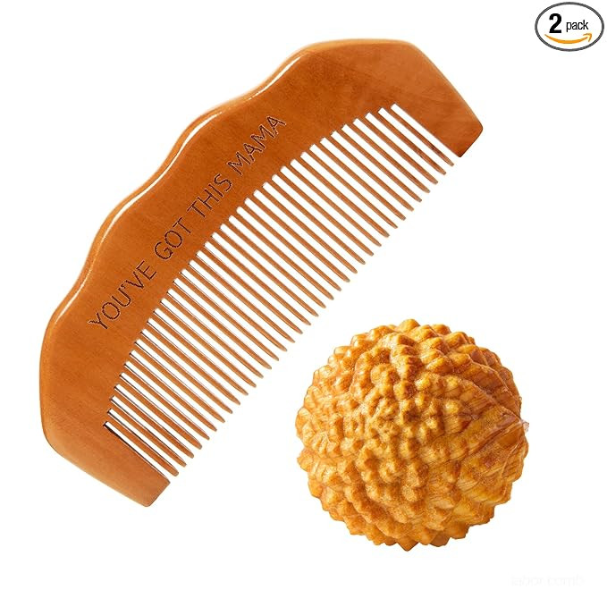Birth Comb Acupressure Massage Ball Set - Wooden Labor Comb Natural Labor and Delivery Essentials... | Amazon (US)