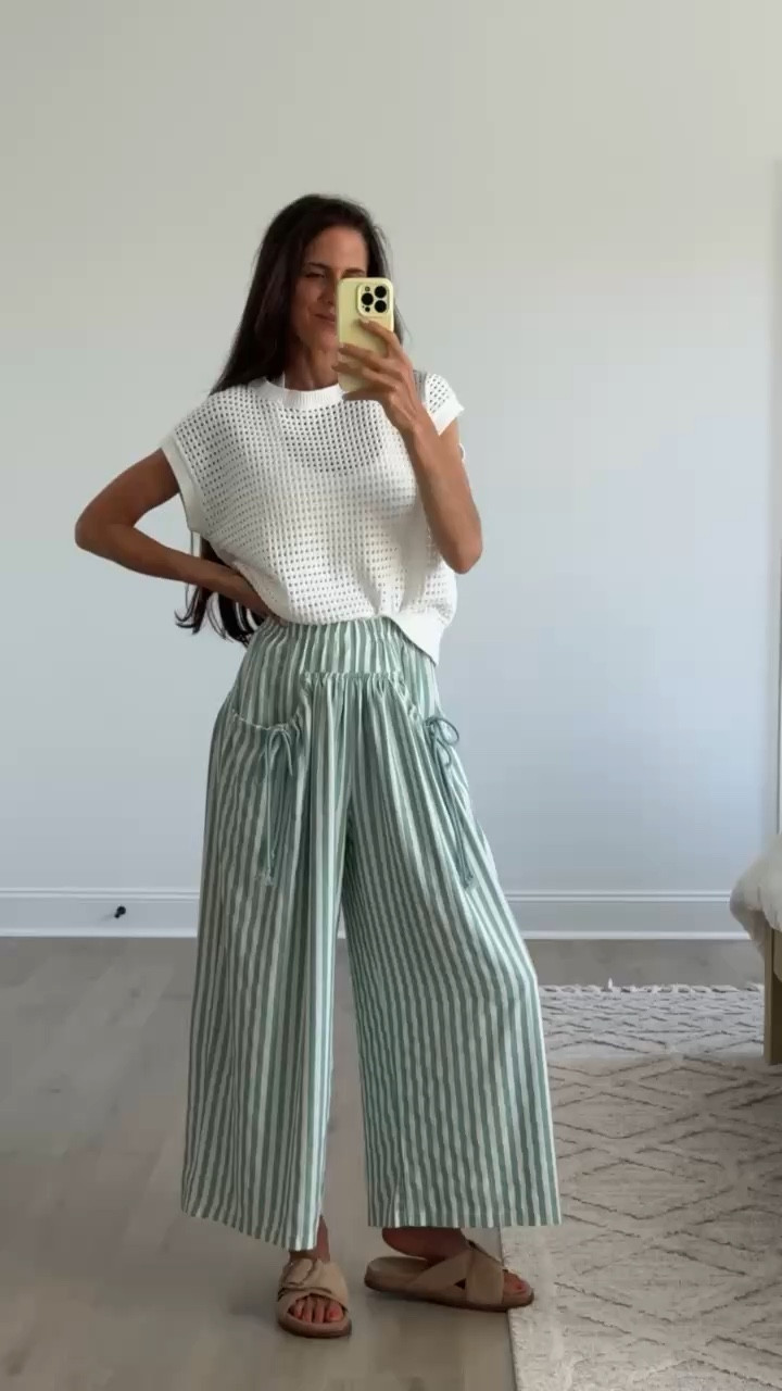 These pants are so good for warm weather. Flowy, breathable, and flattering with a simple tank. One of those outfits that just works every time.

#LTKmomlife #LTKootd #LTKSeasonal