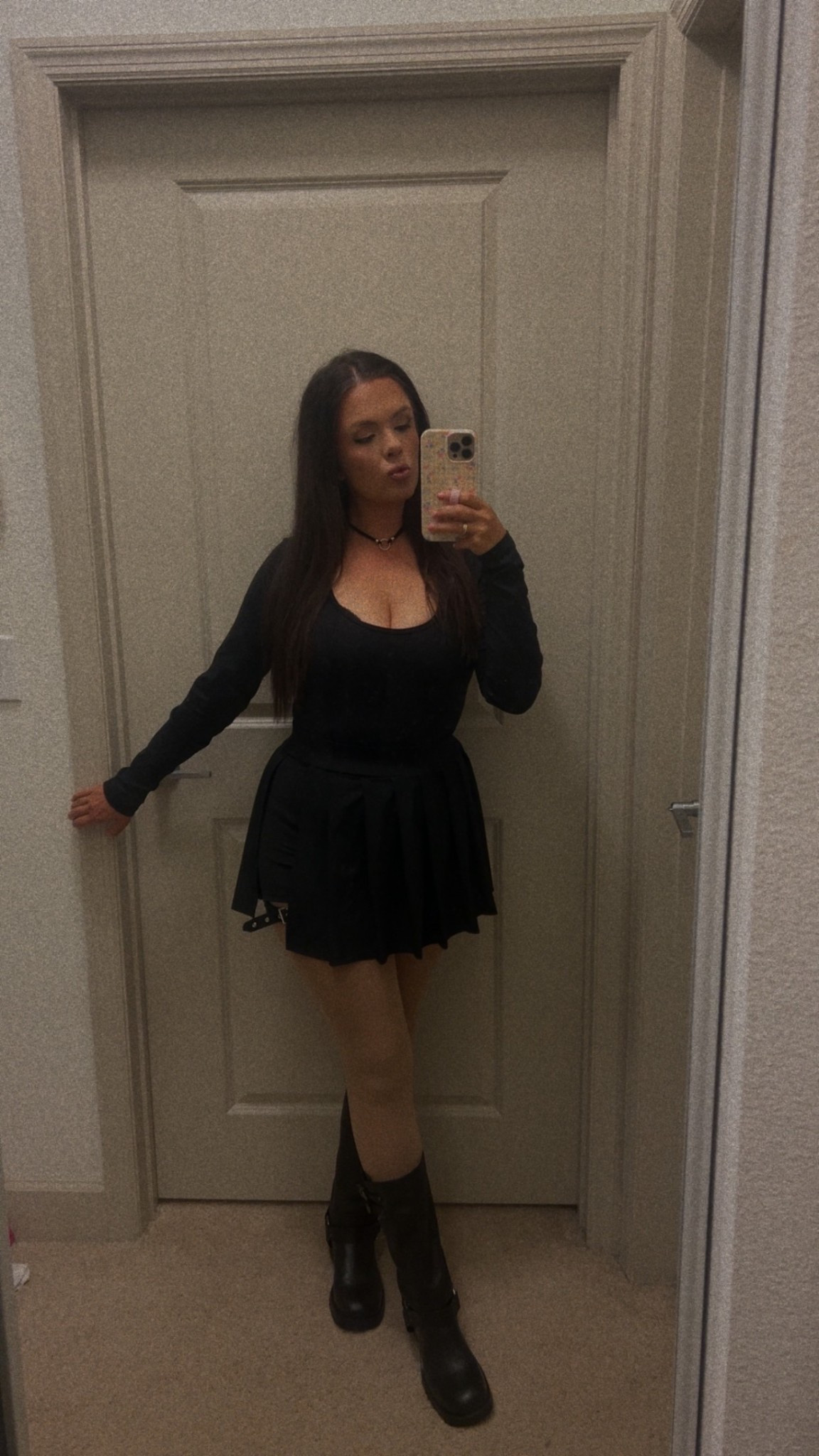 Halloween Horror Nights Universal Orlando Sexy Black Bodysuit Dress Fishnets Halara Skirt Tall Black Utility Comfortable Boots Theme Parks Mardi Gras 

#LTKSeasonal #LTKTravel #LTKFindsUnder100