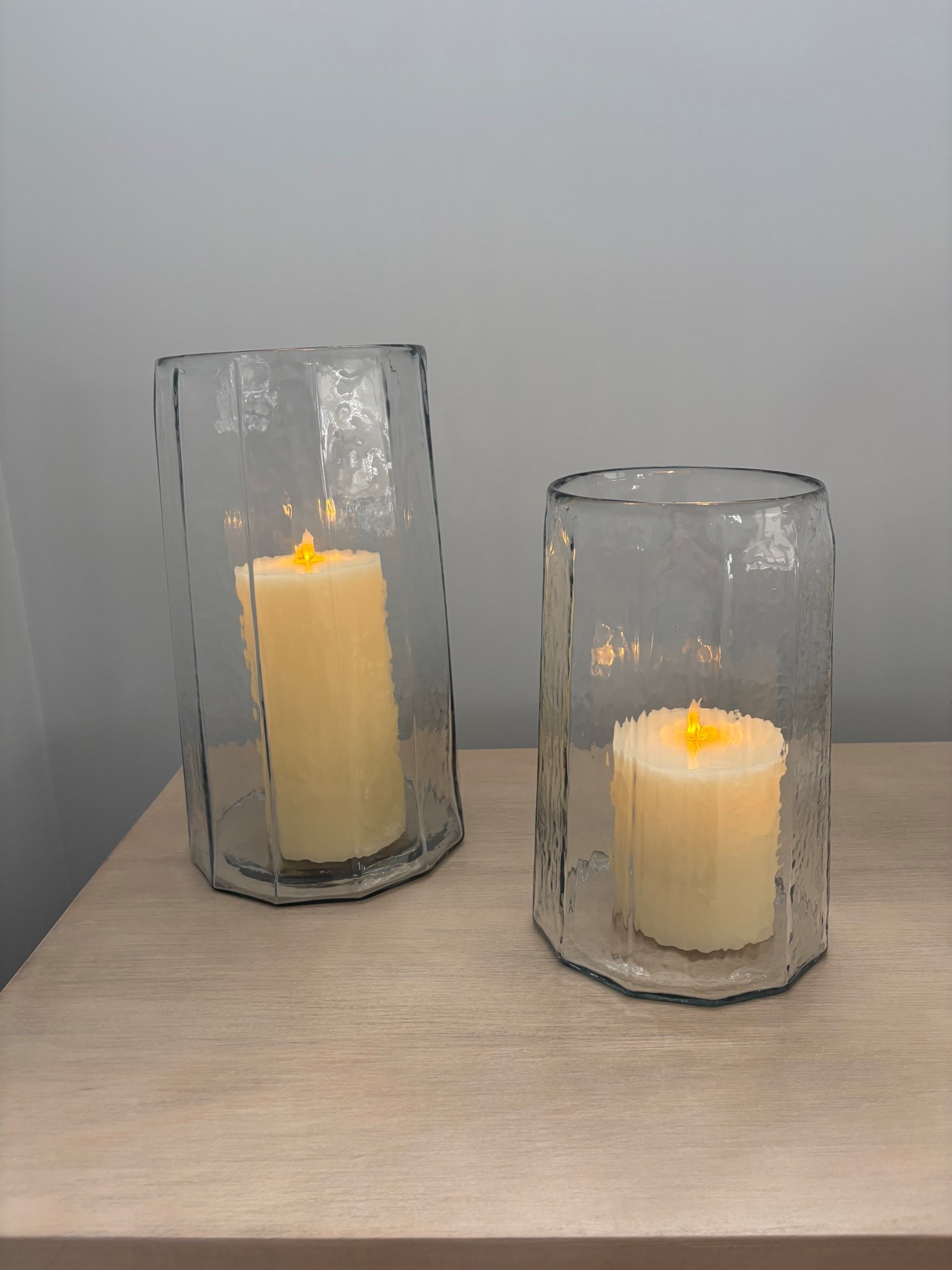Hurricane Candle Holders + Flameless Flickering Candles 

#LTKHome