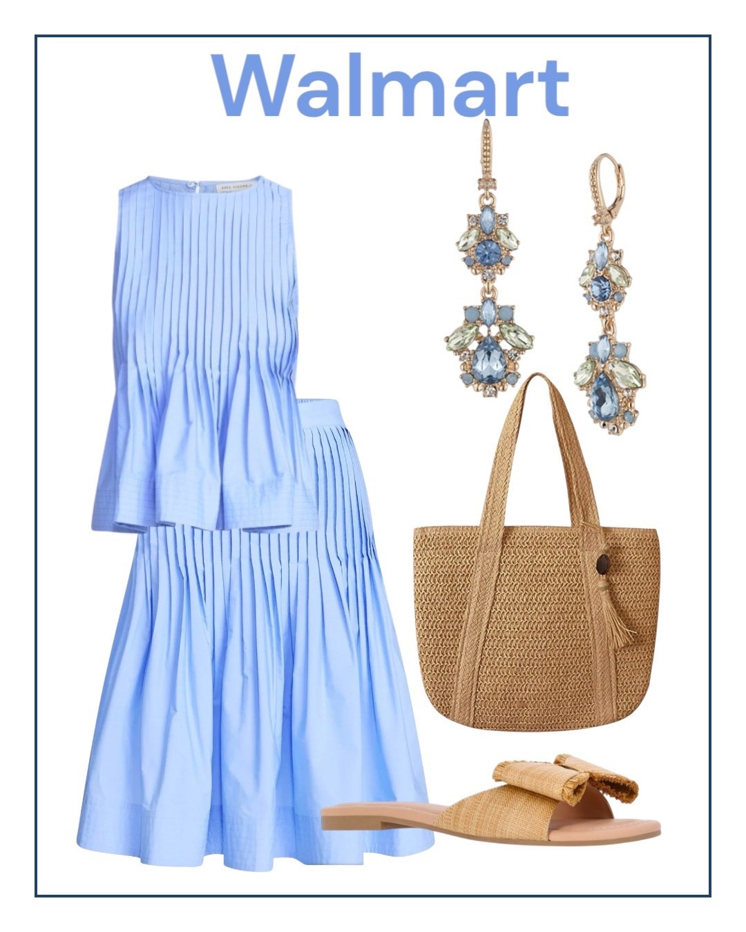 Cute skirt and top outfit from Walmart 
#walmartfashion
#springstyle