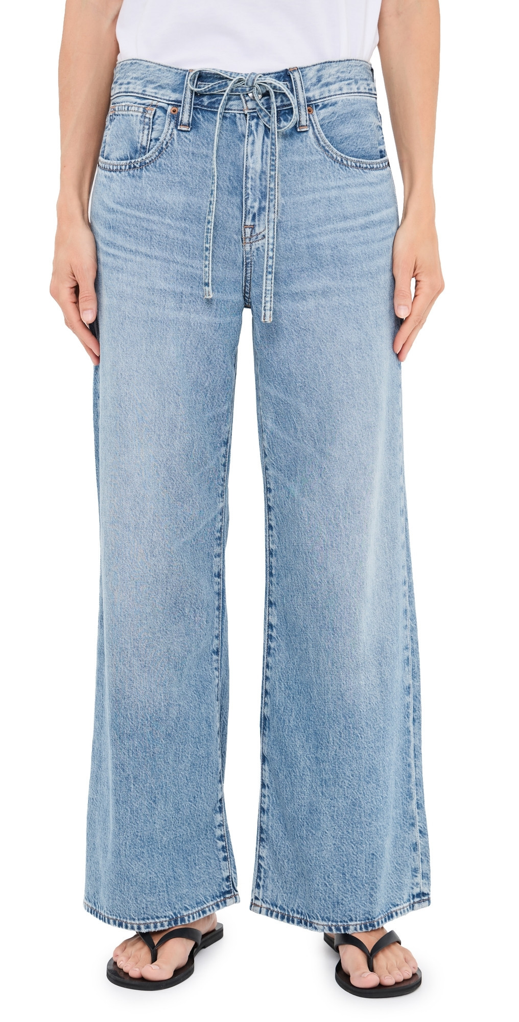 Madewell The Petite Ultimate Wide-Leg Jean in Airy Denim RAEBROOK WASH 32 | Shopbop