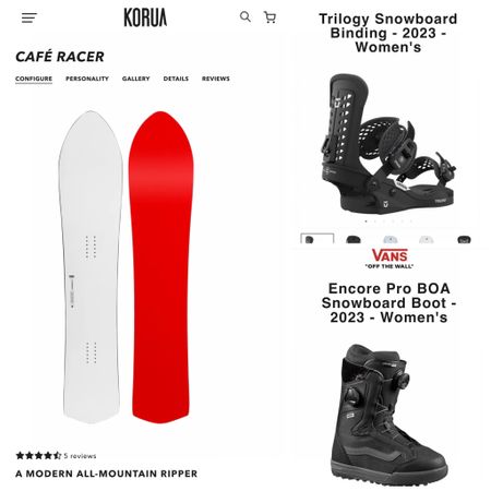 New Snowboard Setup for women. Vans boots and Union bindings. Korua shapes snowboard. Rossi makes a similar board 

#LTKtravel #LTKSeasonal #LTKCyberweek