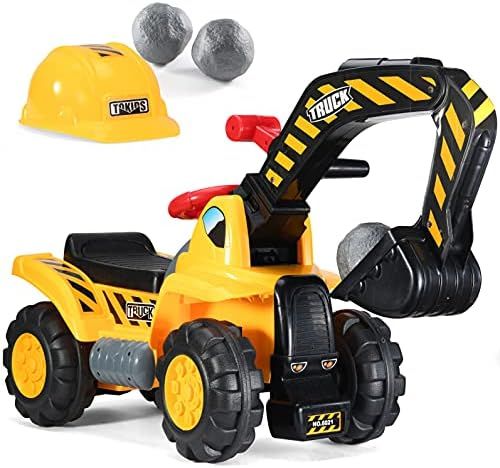 Play22 Toy Tractors for Kids Ride On Excavator - Music Sounds Digger Scooter Tractor Toys Bulldoz... | Amazon (US)