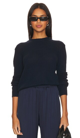 Pure Cashmere Crew in Navy | Revolve Clothing (Global)