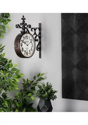 Monroe Lane Vintage Metal Wall Clock, Black | Belk