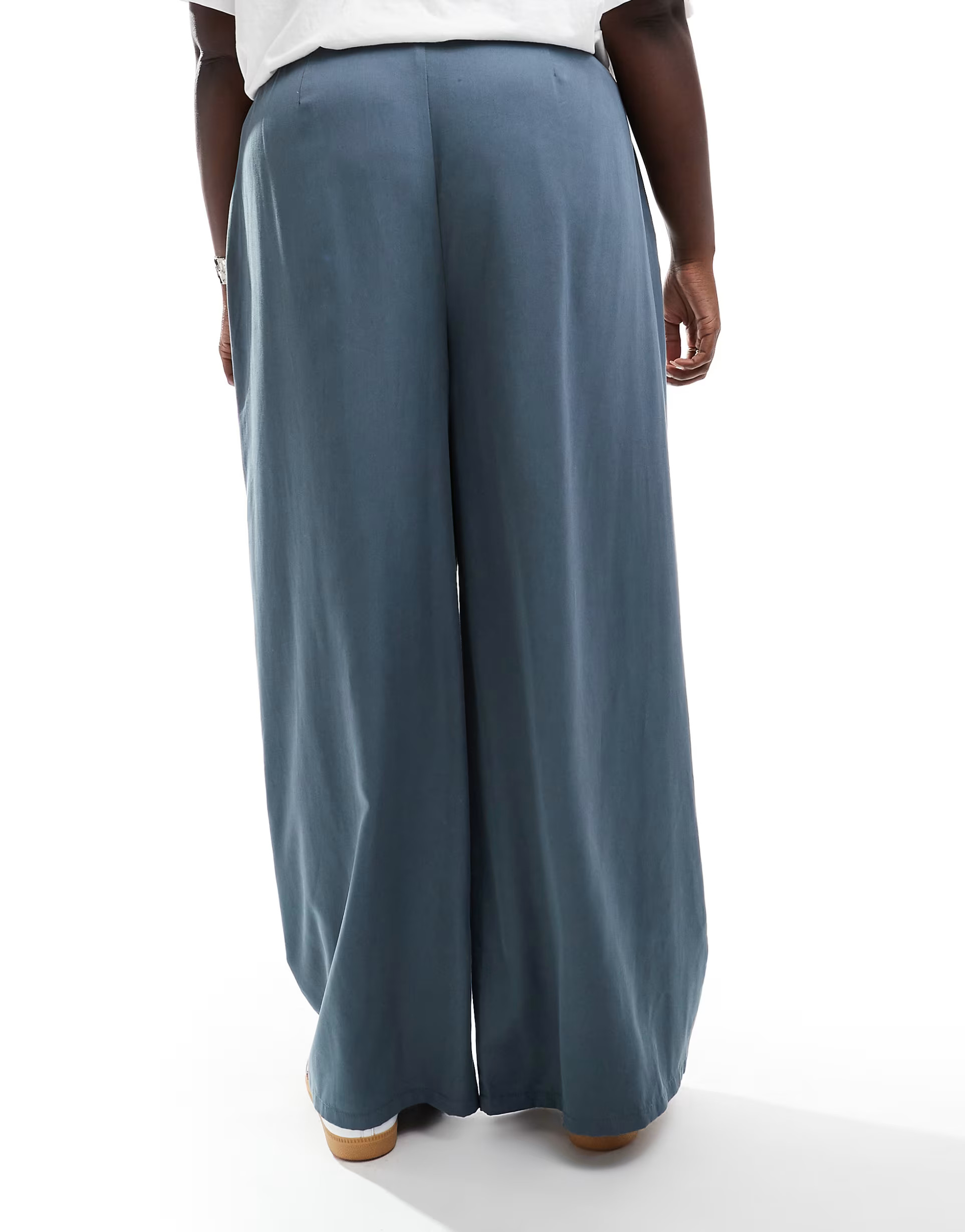 ASOS DESIGN Curve dad pants in petrol blue | ASOS (Global)