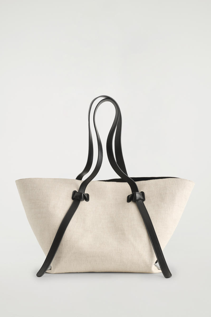 Pinch Tote Bag - Linen in Beige | COS (US)