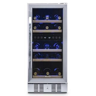 NewAirDual Zone 29-Bottle Built-In Compressor Wine Cooler Fridge Quiet Operation and Beech Wood S... | The Home Depot