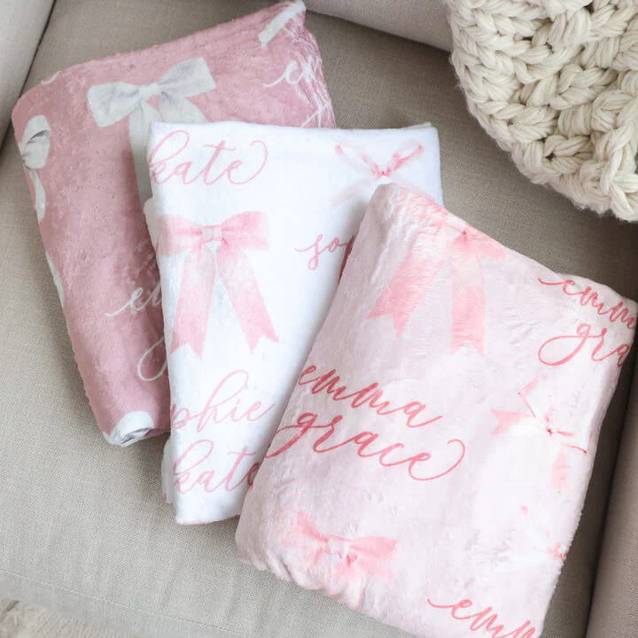 Bow Personalized Kids Blanket | Caden Lane