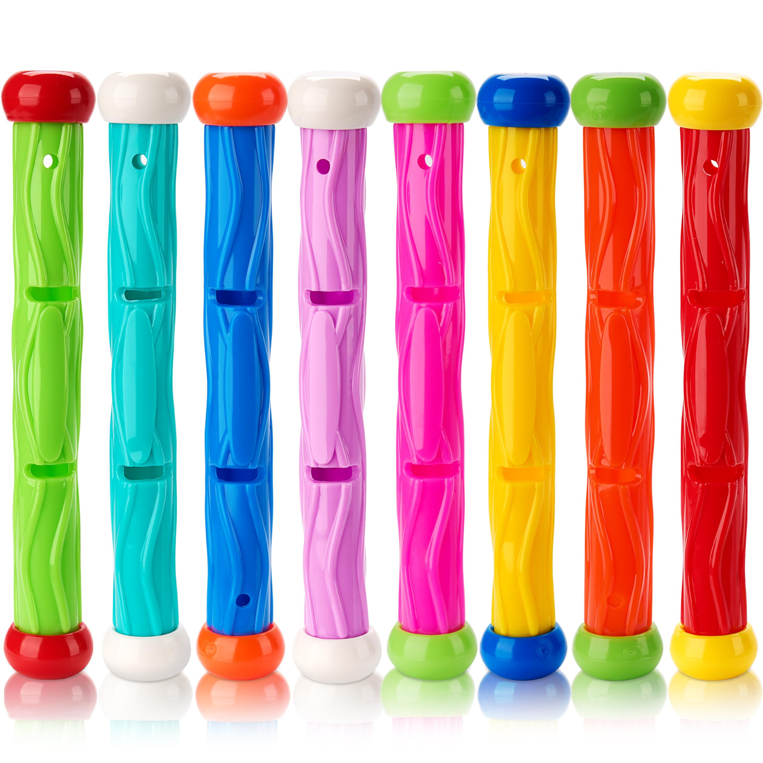 JOYIN Diving Sticks Pool Toys, 8 Pcs Underwater Training Pool Dive Stick for Kids, Colorful Swimm... | Amazon (US)