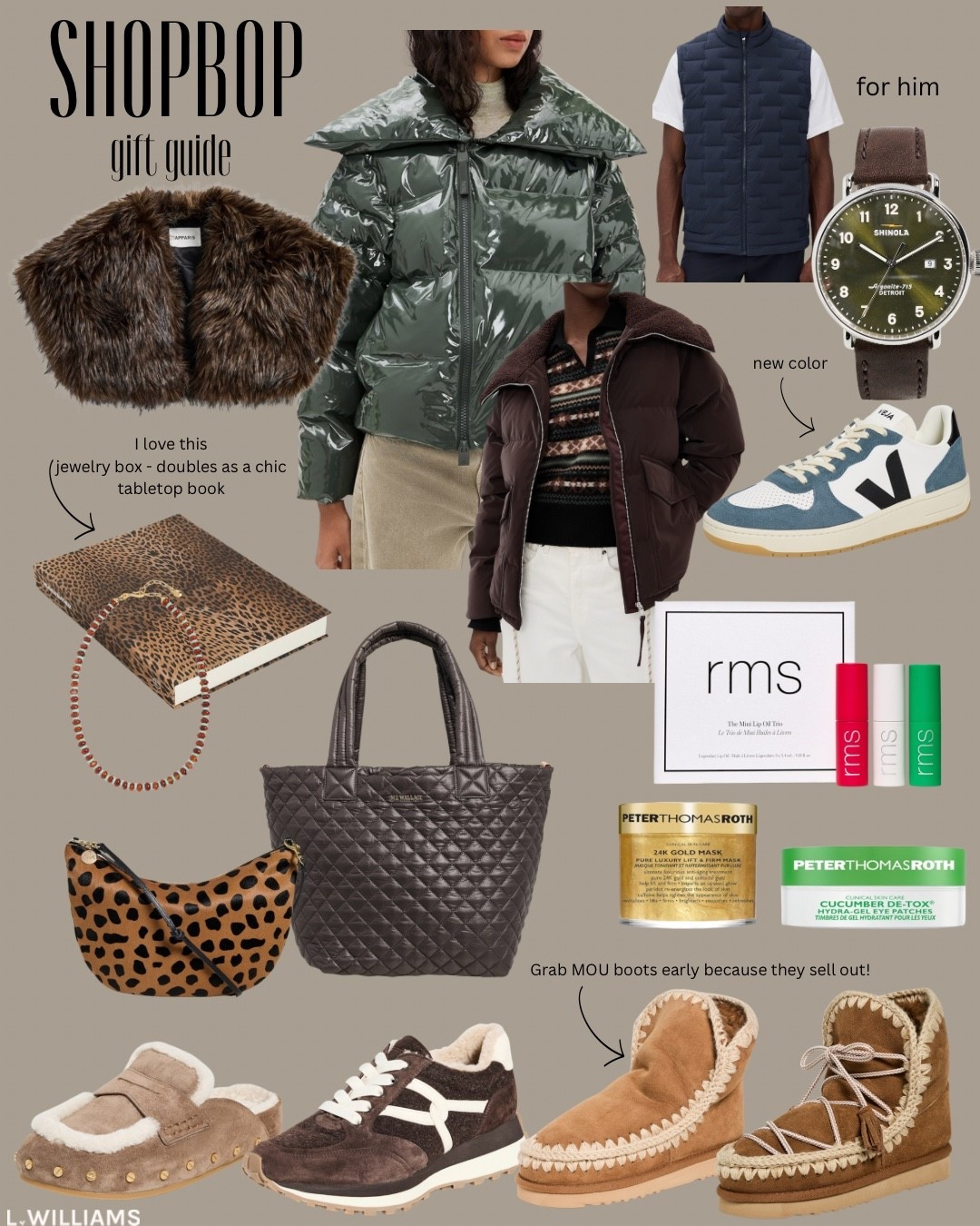 Shopbop has released their first round of gift ideas and it’s so good! I love grabbing mou boots ( my daughter loves and honestly they are so comfy! ) early because they sell out. Loving the men’s selection too! 