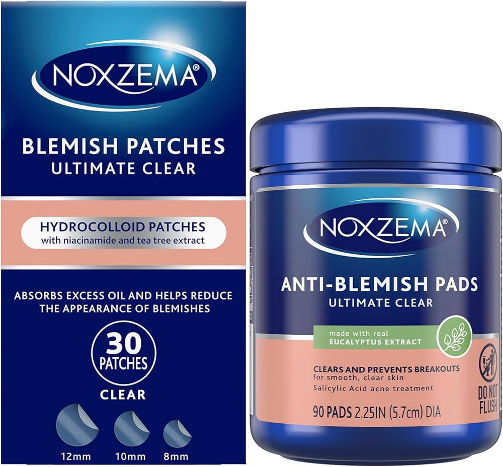 Noxzema Acne Treatment Bundle \u2013 Ultimate Clear Blemish Patches with Niacinamide and Tea Tree... | Amazon (US)