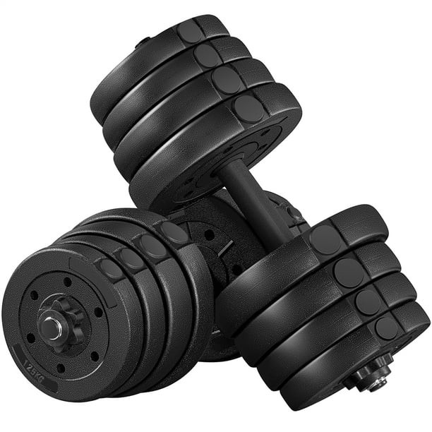 Topeakmart 66 Lb. Dumbbells Weight Set Adjustable Dumbbell Set Home Training Dumbbell Pair Black | Walmart (US)