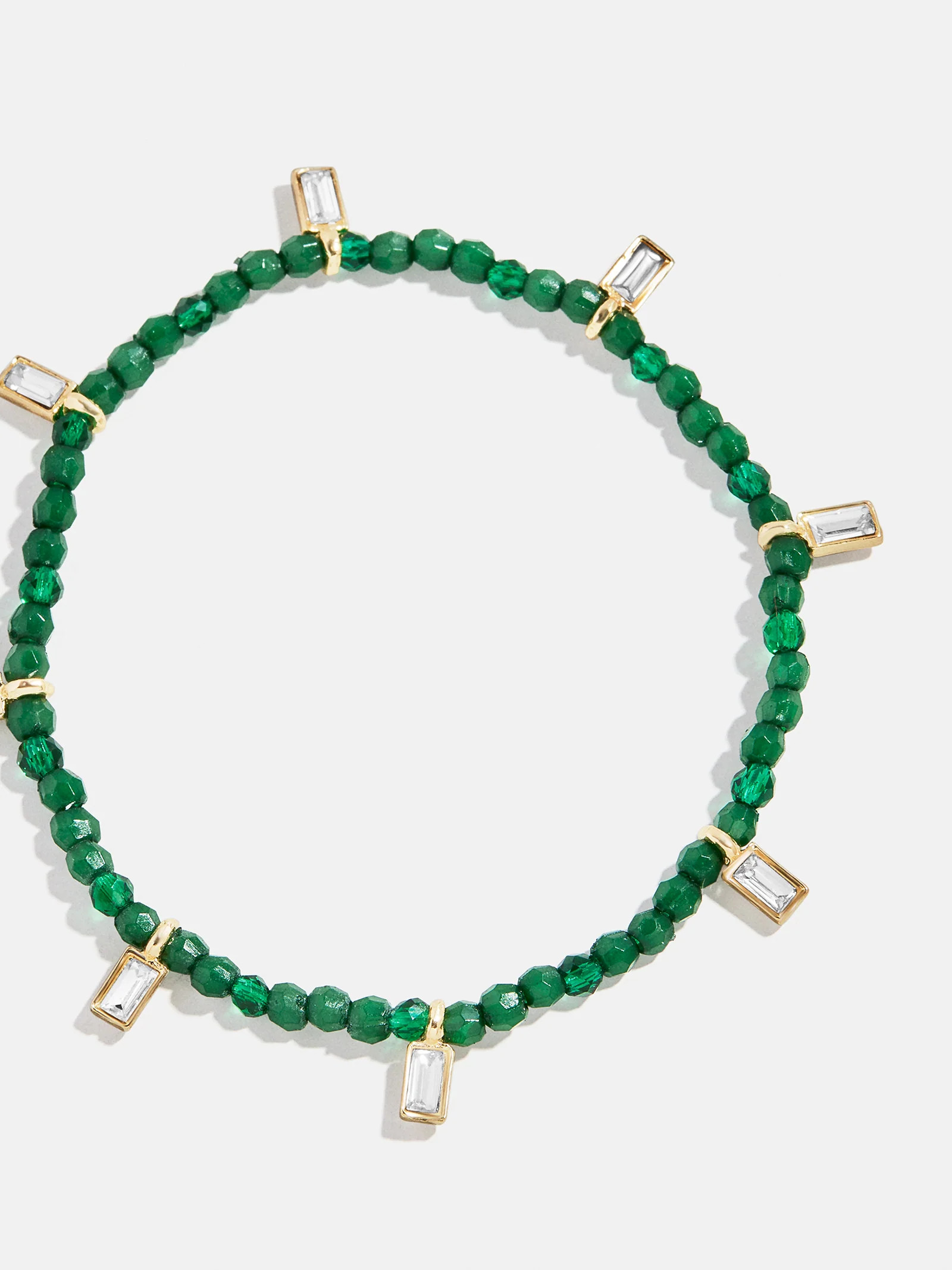 Crystal Beaded Bracelet - Malachite | BaubleBar