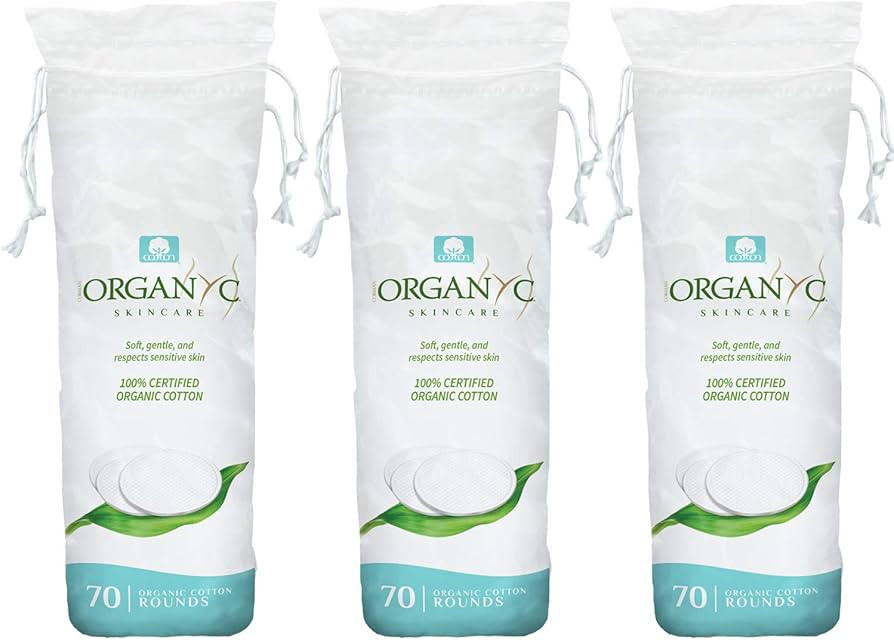 Organyc 100% Organic Cotton Rounds - Biodegradable Cotton, Chemical Free, For Sensitive Skin (210... | Amazon (US)