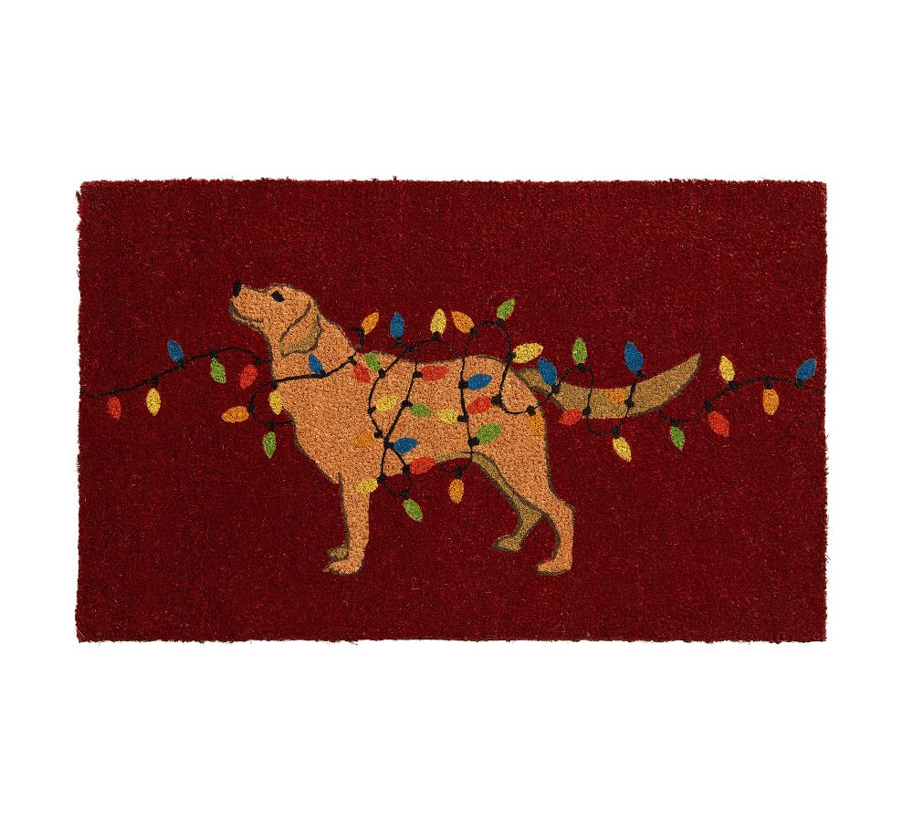 Dog with Lights Doormat, 18x30&amp;quot;, Cardinal | Pottery Barn (US)