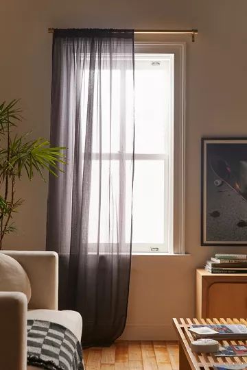Chloe Gauze Curtain Panel | Urban Outfitters (US and RoW)