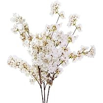 Sunm boutique Silk Cherry Blossom Branches, Artificial Cherry Blossom Tree Stems Faux Cherry Flow... | Amazon (US)