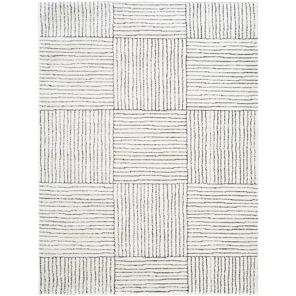 Livabliss x Galey Alix Architect I Modern Geometric Area Rug, 2'7" x 7'3" (3' x 8'), Ivory/Black | Amazon (US)