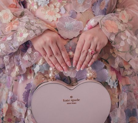 Heart handbag and 3D floral dress - spring outfit (handbag currently on sale!!) 

#LTKsalealert #LTKitbag #LTKstyletip