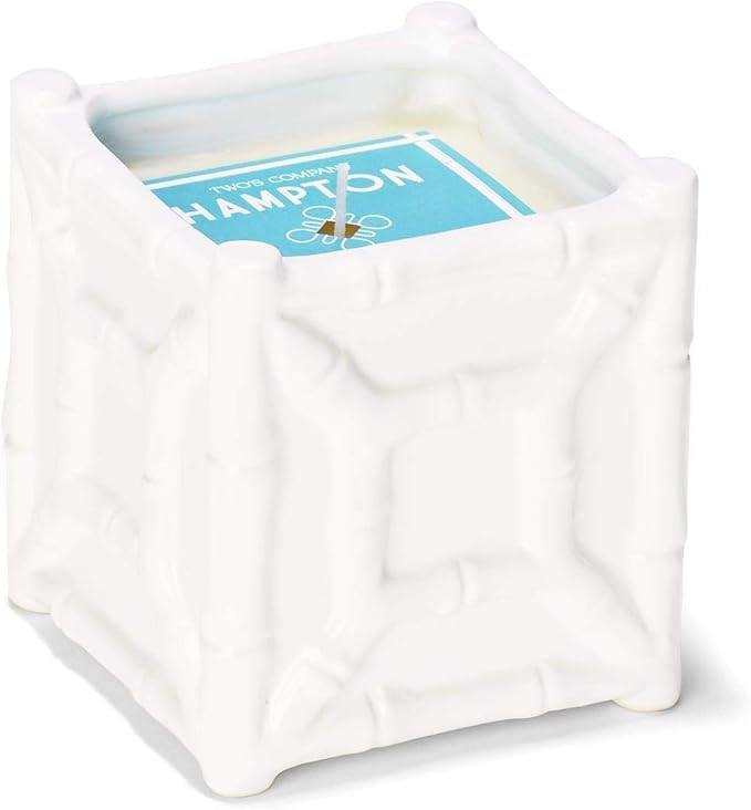 Two's Company Chinoiserie Faux Bamboo Fretwork Filled Candle | Amazon (US)