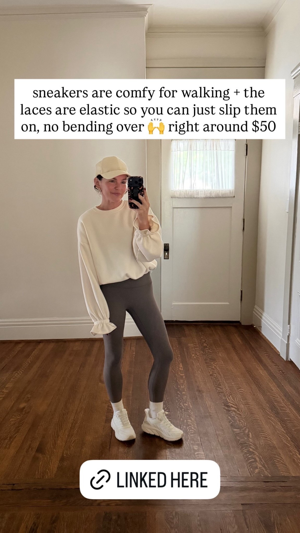 sneakers are comfy for walking + the laces are elastic so you can just slip them on, no bending over 🙌 right around $50

#LTKdayinmylife #LTKootd #LTKmomlife