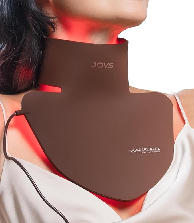 JOVS LED Neck & Chest Mask, LED Red Light Therapy for Neck, 66 LED Light Beams and 630nm Red Ligh... | Amazon (US)