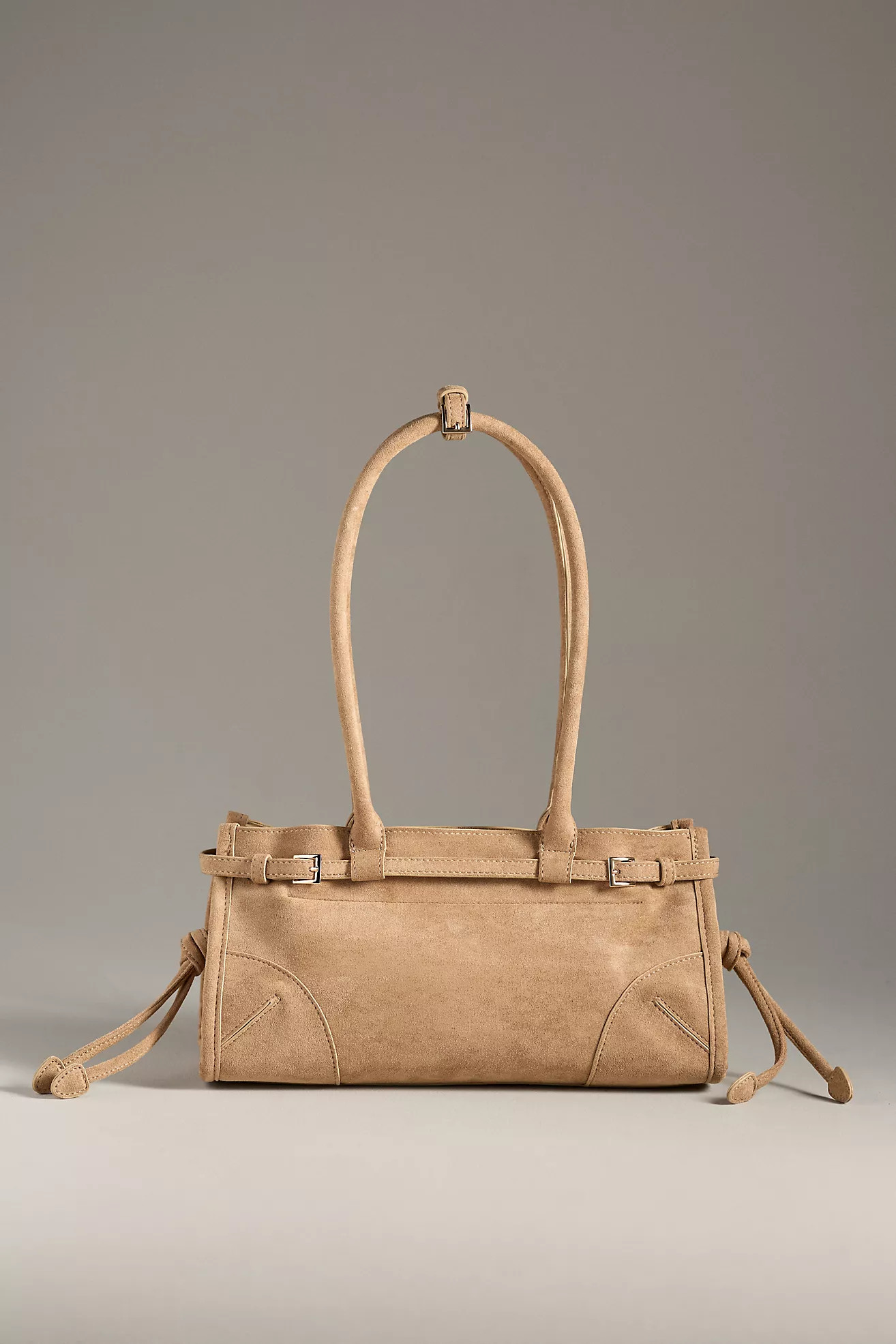 Structured Faux-Suede Shoulder Bag | Anthropologie (US)
