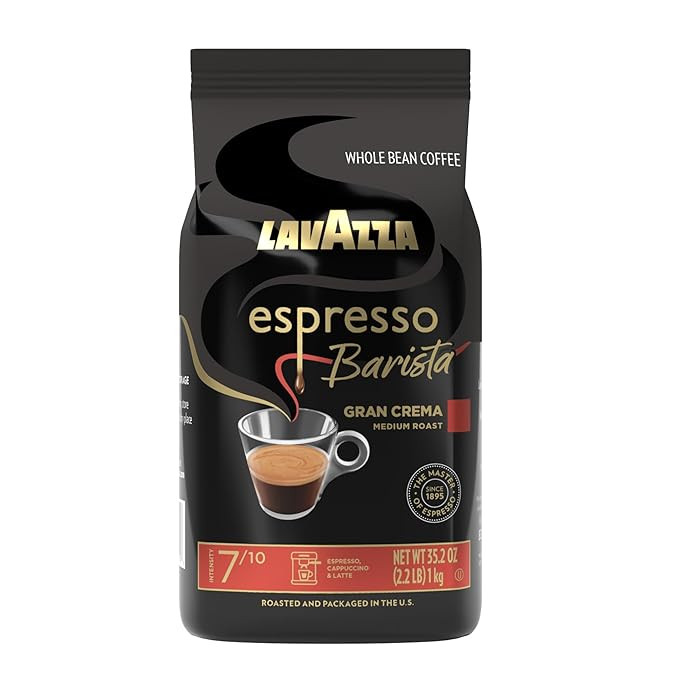Lavazza Espresso Barista Gran Crema Whole Bean Coffee Blend, Medium Espresso Roast, Oz Bag (Packa... | Amazon (US)