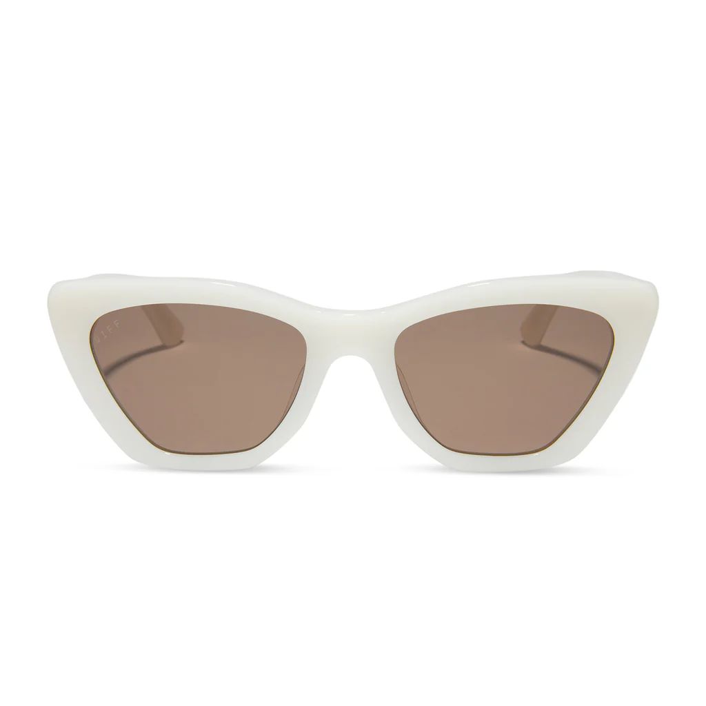 CAMILA - MERINGUE + BROWN SUNGLASSES | DIFF Eyewear