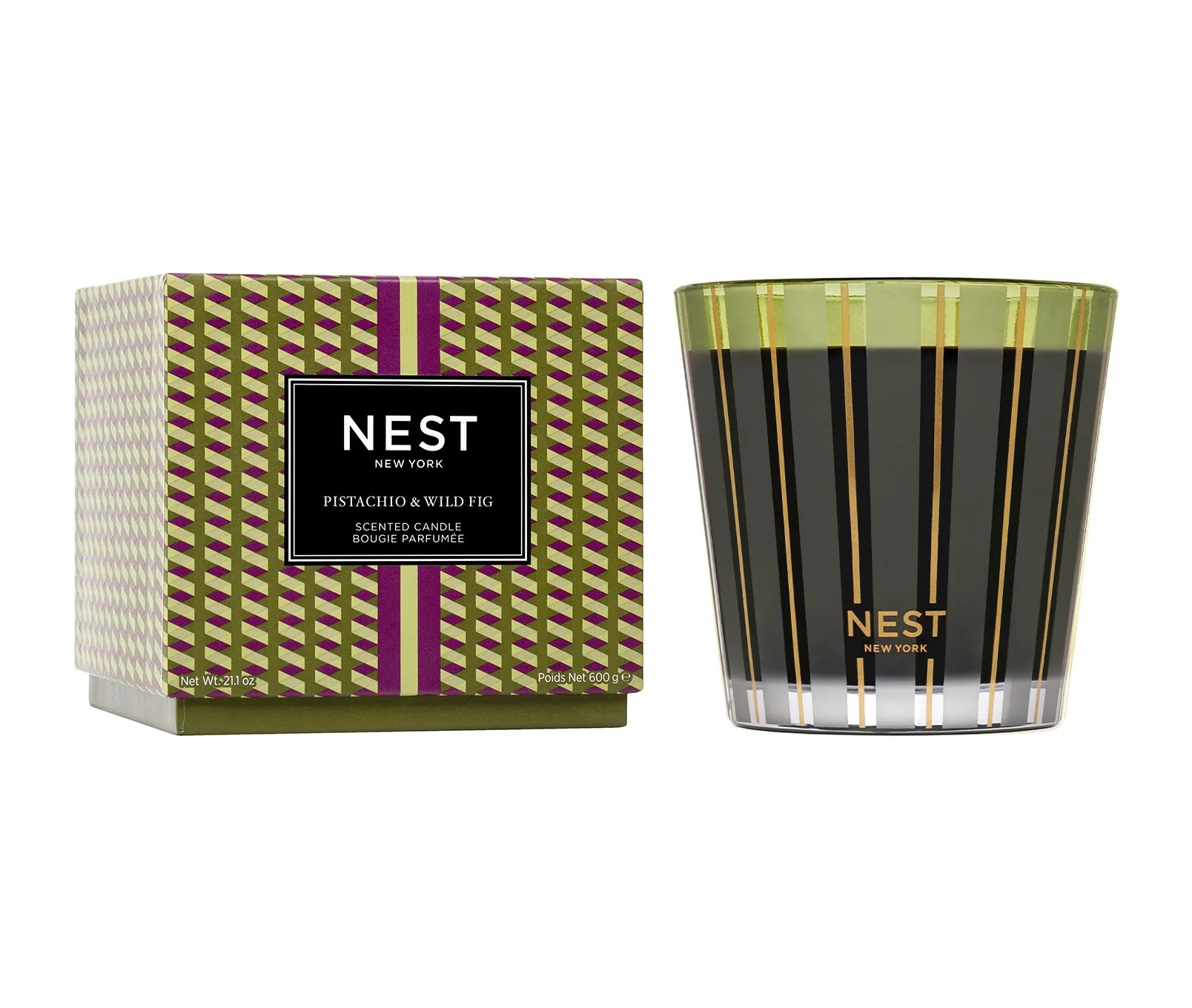 Pistachio & Wild Fig 3-Wick Candle | NEST Fragrances