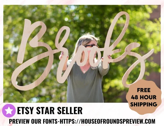 Custom Wood Name Sign for Nursery Girl Boy Over Crib Sign - Etsy | Etsy (US)