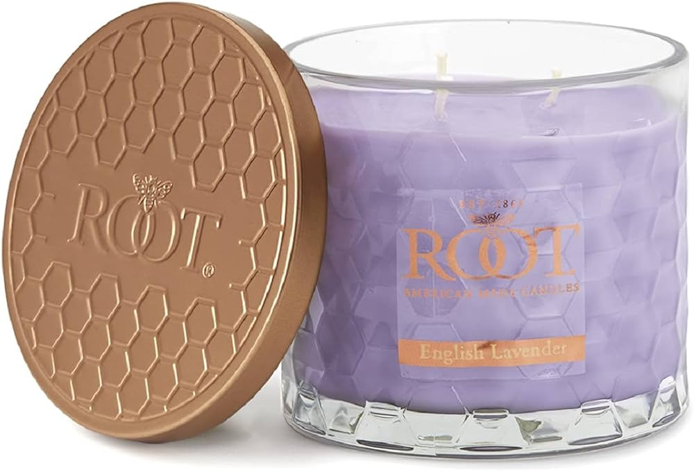 Root Candles Scented Candles Honeycomb Glass Premium Handcrafted Beeswax Blend 3-Wick Candle, 12-... | Amazon (US)