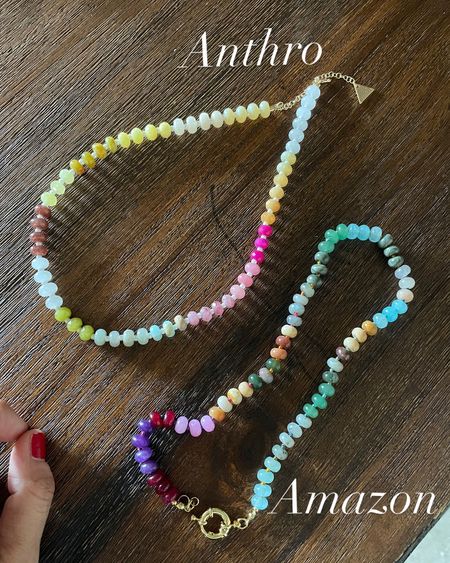 Beaded necklaces are totally trending sound these cuties from Anthropologie and Amazon linking both, jewelry, summer, necklaces #LTKFindsUnder50

#LTKStyleTip #LTKSaleAlert