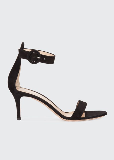 Gianvito Rossi Portofino 70mm Ankle-Wrap Sandals | Bergdorf Goodman