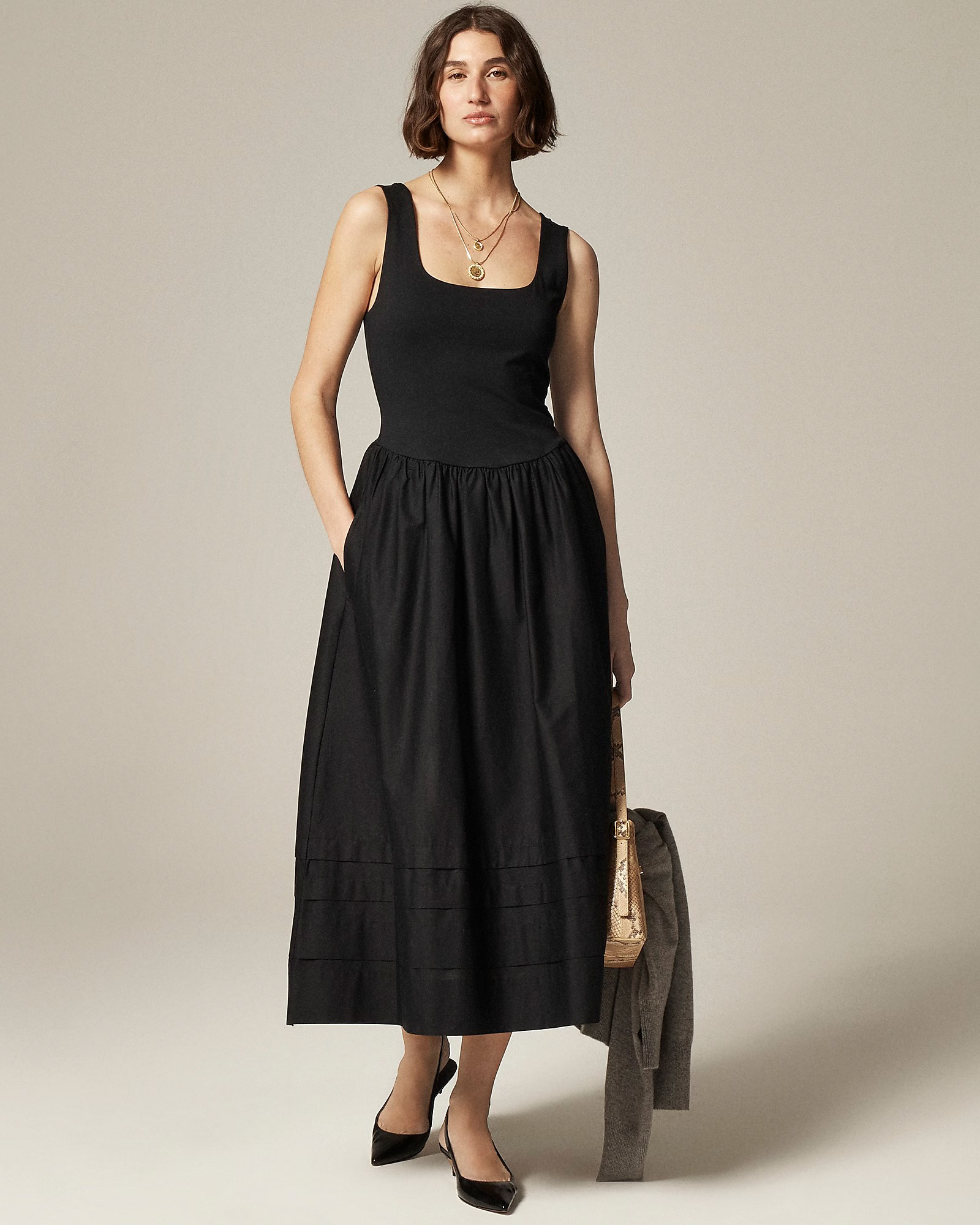 Drop-waist mixy dress | J. Crew US