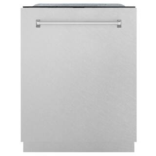 ZLINE Kitchen and Bath 45dBa Monument Series 24 in. in Stainless Steel DuraSnow Tall Tub Dishwasher  | The Home Depot