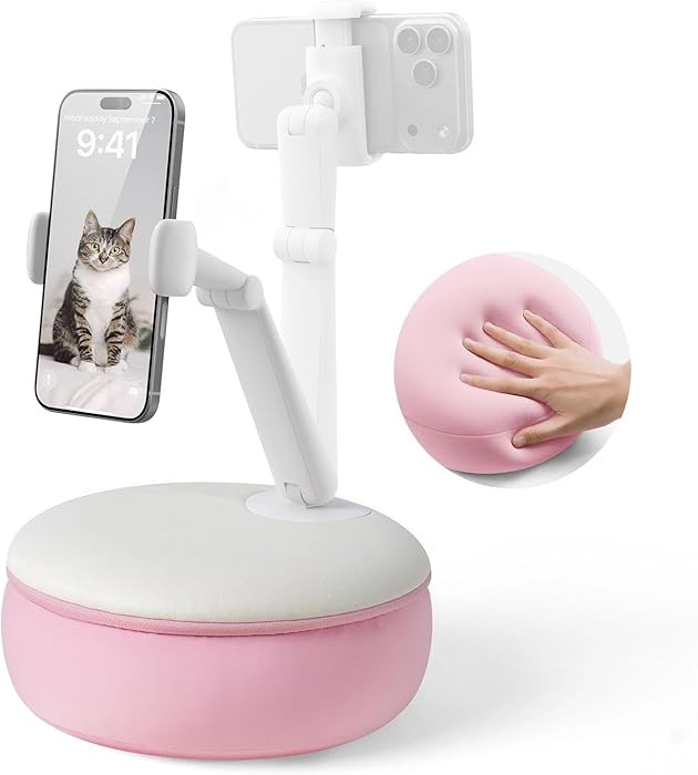 SAIJI Cell Phone Pillow Holder Mini iPhone Stand for Bed, Upgraded ,Mini Angle & Height Adjustabl... | Amazon (US)