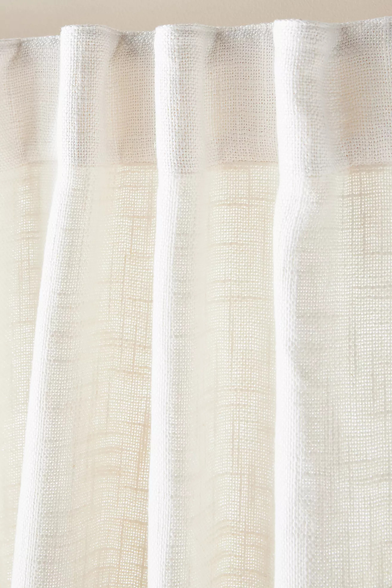 Luxe Linen Blend Woven Curtain | Anthropologie (US)